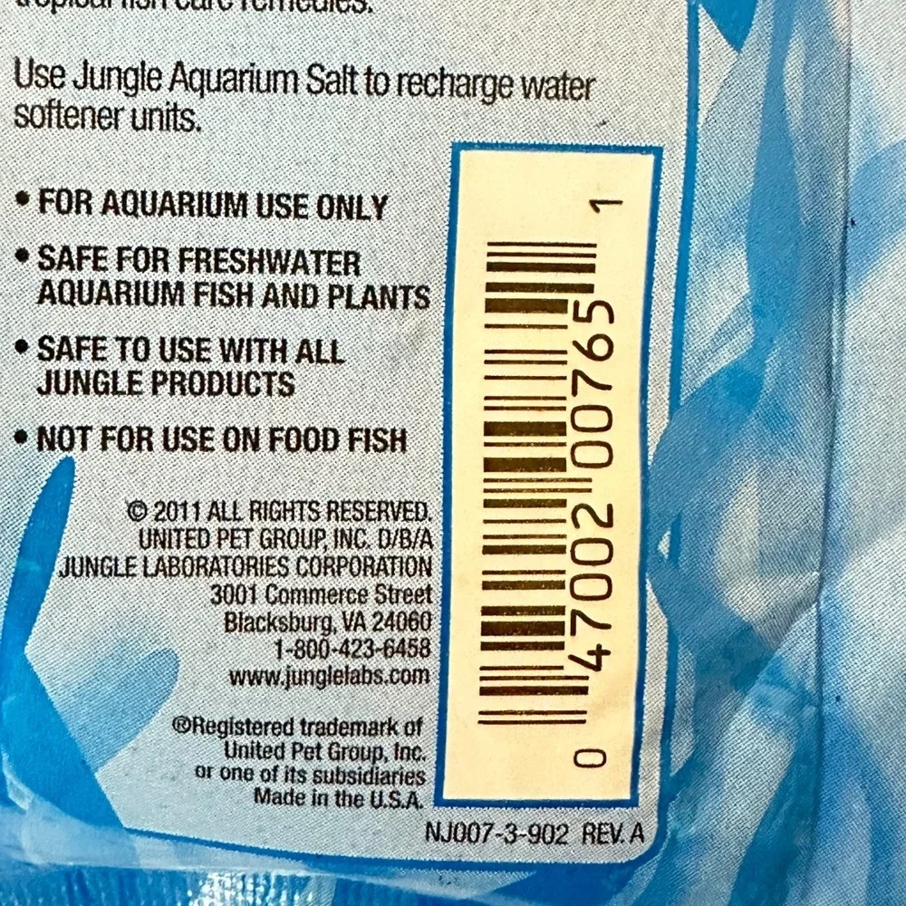 Jungle Tropical Fish and Goldfish Reduces‎ Stress Adds Beneficial Electrolytes